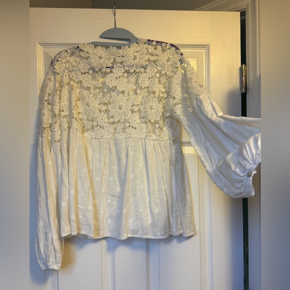 Free People Cream Lace Blouse - Picture 8 of 8